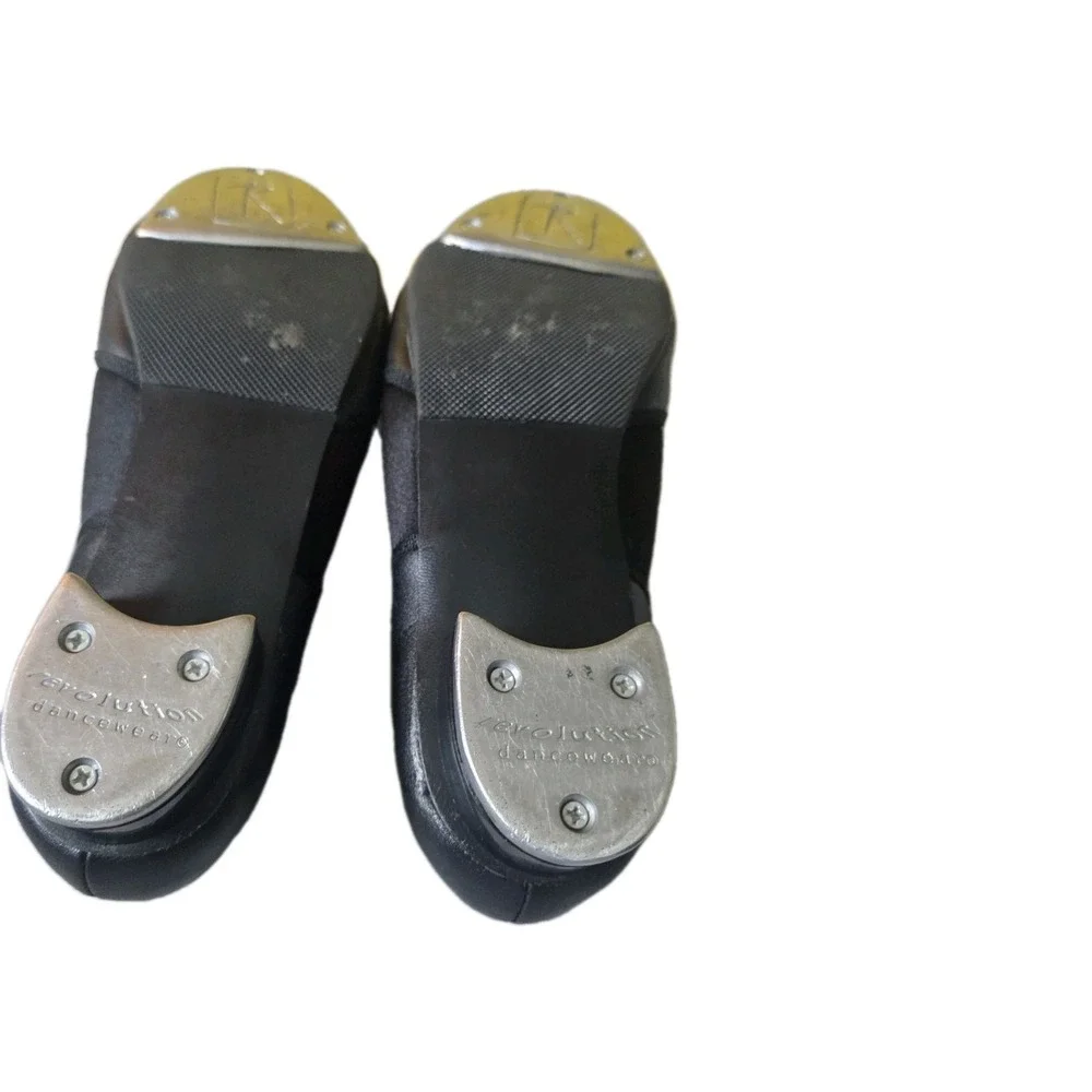Revolution‎ Dancewear Tap Shoes Black Slip On Stretch Jazz Style 531 Women's 5